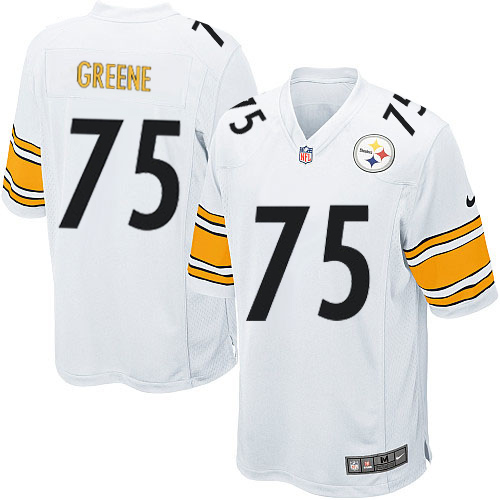 Men's Game Joe Greene Nike Jersey White Road - #75 NFL Pittsburgh Steelers